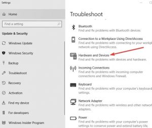 display adapter troubleshooter windows 10 not showing up