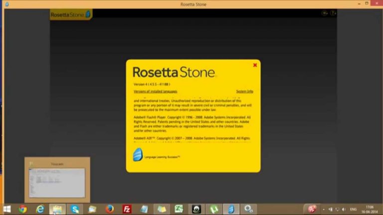rosetta stone totale error 1141
