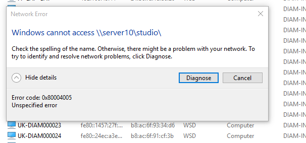 Name is not accessed