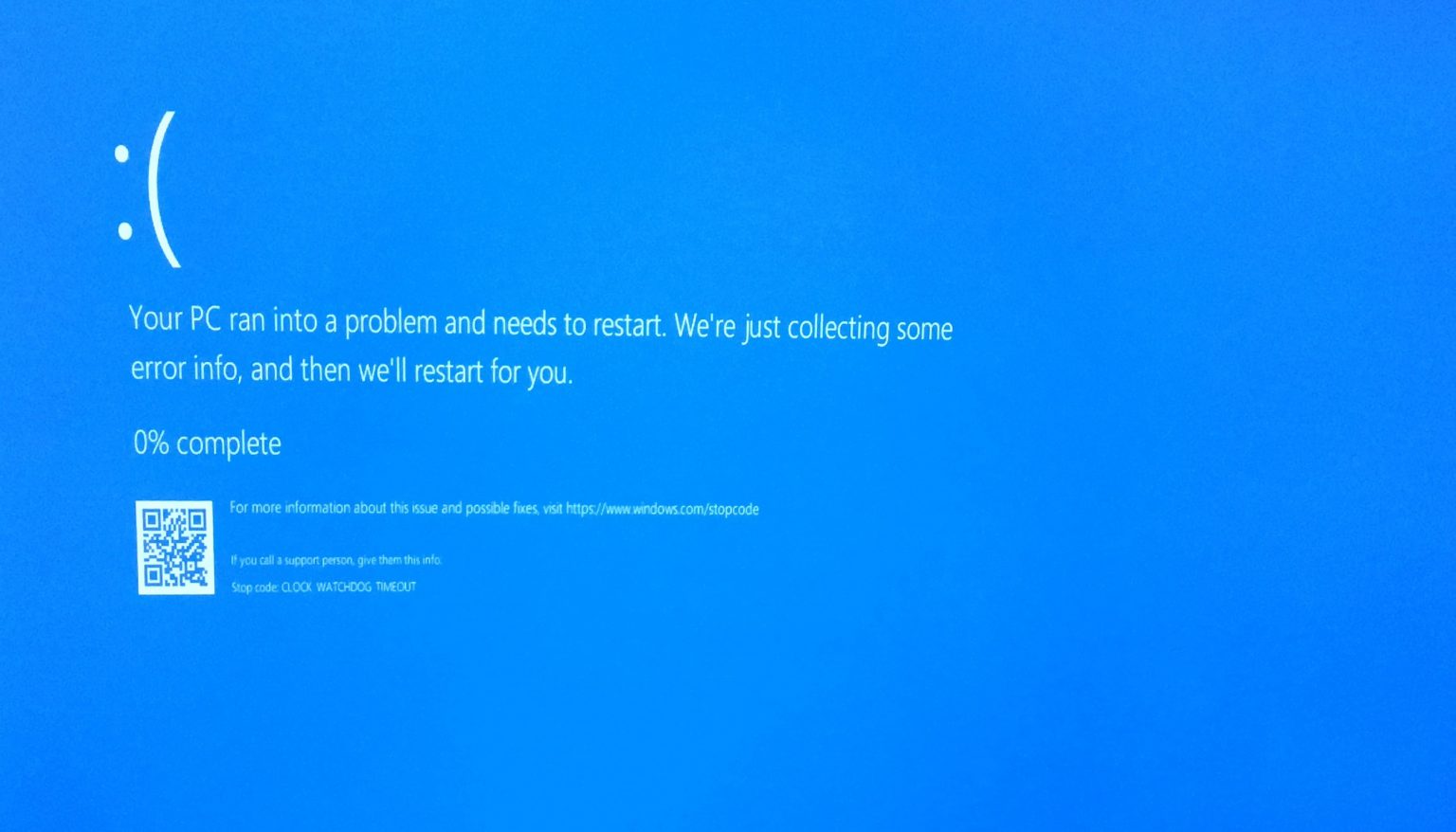 Repair CLOCK_WATCHDOG_TIMEOUT BSOD Error Microsoft Watch