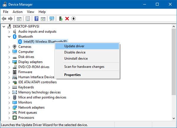 intel bluetooth for windows 10